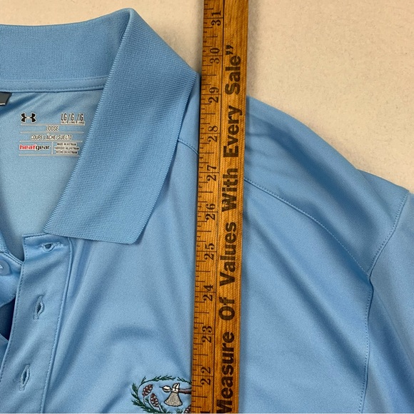 Under Armour Polo Shirt Mens Large Loose Fit Heat Gear Van Schlick Island CC‎ - Picture 5 of 6